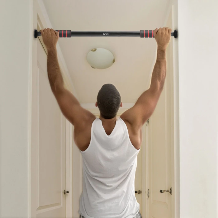 Турнік розсувний GYMTEK 63-100см чорно-червоний