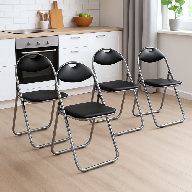 Комплект стільців складаних Costway Moro з переносною ручкою 4 штуки