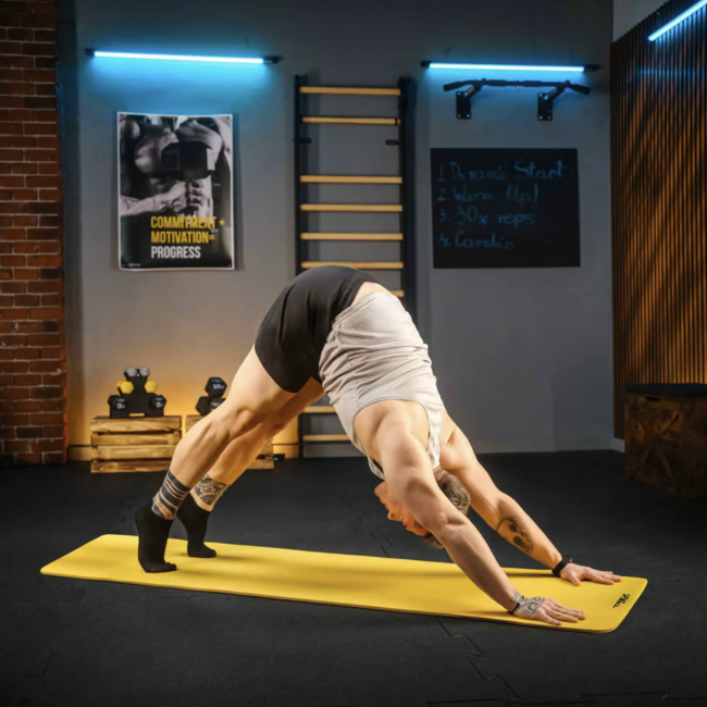 Коврик для йоги Trex Sport TX-018NGM NBR 1см 180х60 желтый