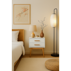 Тумба прикроватная Chomik AVESTA на два ящика в скандинавском стиле