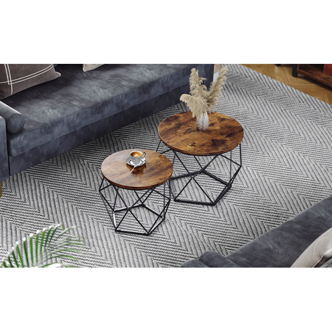 Комплект журнальных столиков Leobert Watson 2 шт в стиле Loft