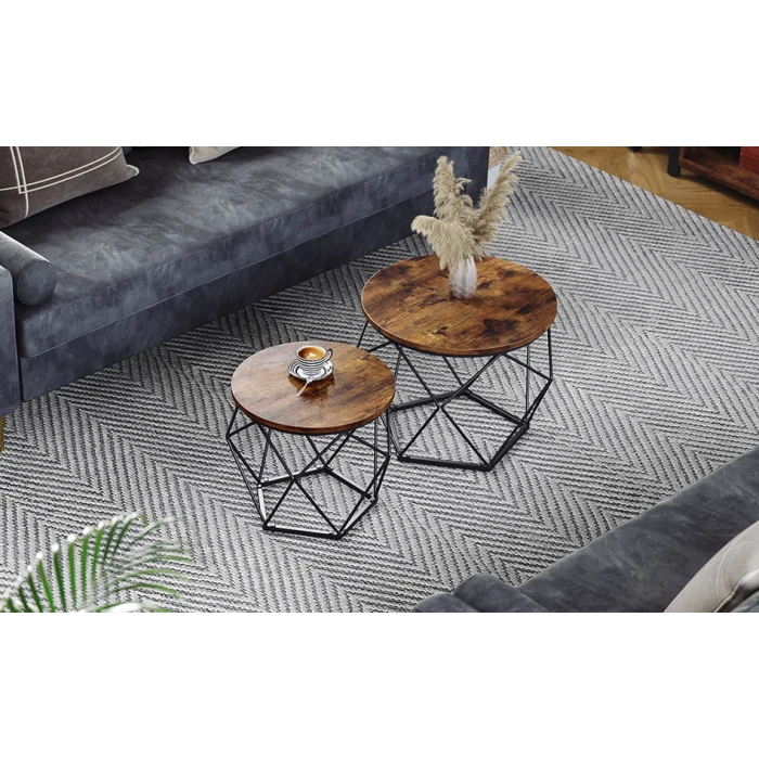 Комплект журнальних столиків Leobert Watson 2 шт в стилі Loft