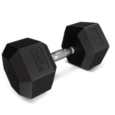 Гантеля шестигранная прорезиненная TX-250RD Trex Sport 25кг