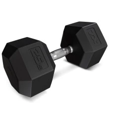 Гантеля шестигранная прорезиненная TX-250RD Trex Sport 25кг