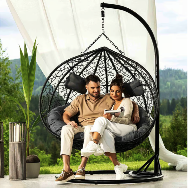 Підвісне крісло-кокон Di Volio Foggio двомісне чорний