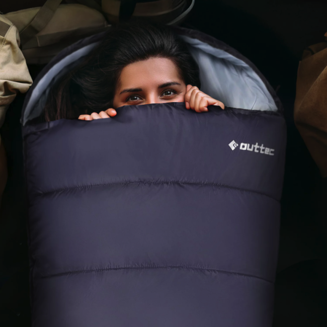 Спальный мешок кокон Outtec Mummy демисезон синий