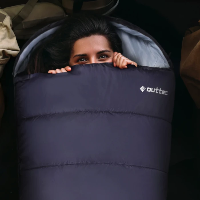 Спальний мішок кокон Outtec Mummy демісезон синій