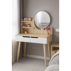 Туалетний столик Jumi Scandi з шухлядами, світлий бук