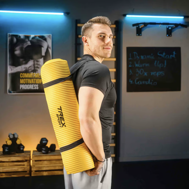 Коврик для йоги Trex Sport TX-018NGM NBR 1см 180х60 желтый