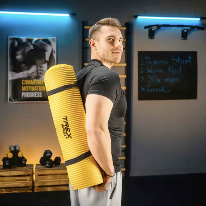 Коврик для йоги Trex Sport TX-018NGM NBR 1см 180х60 желтый