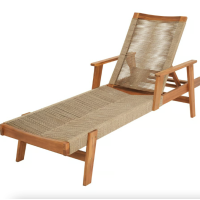 Садовий шезлонг Di Volio Alege з дерева бежевий