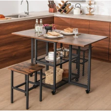 Комплект меблів Costway Design розкладний стіл з стільцями в стилі Loft