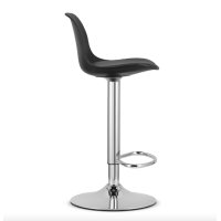 Барний стілець Leobert Hoga з спинкою чорний
