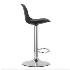 Барний стілець Leobert Hoga з спинкою чорний