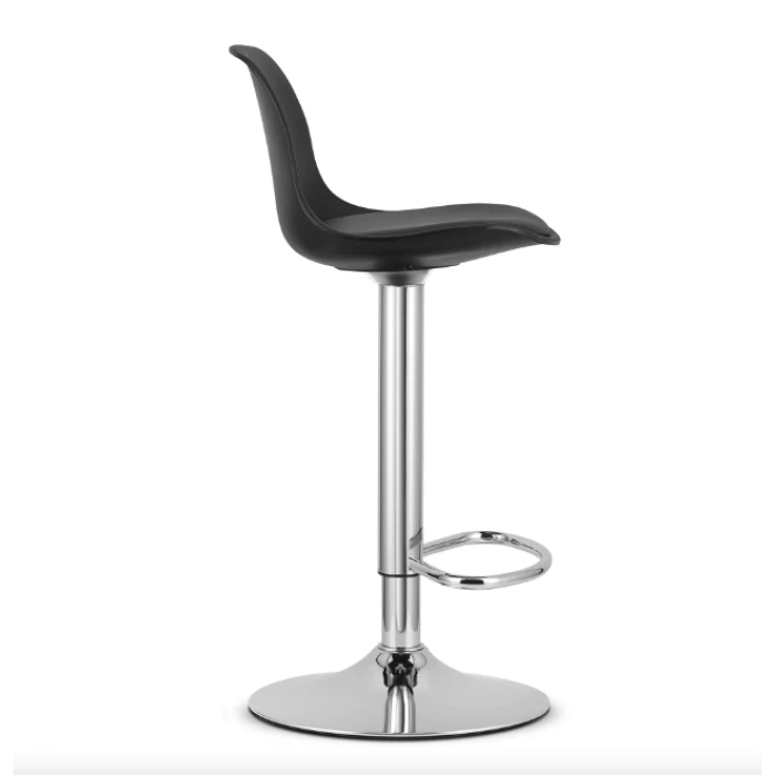 Барний стілець Leobert Hoga з спинкою чорний
