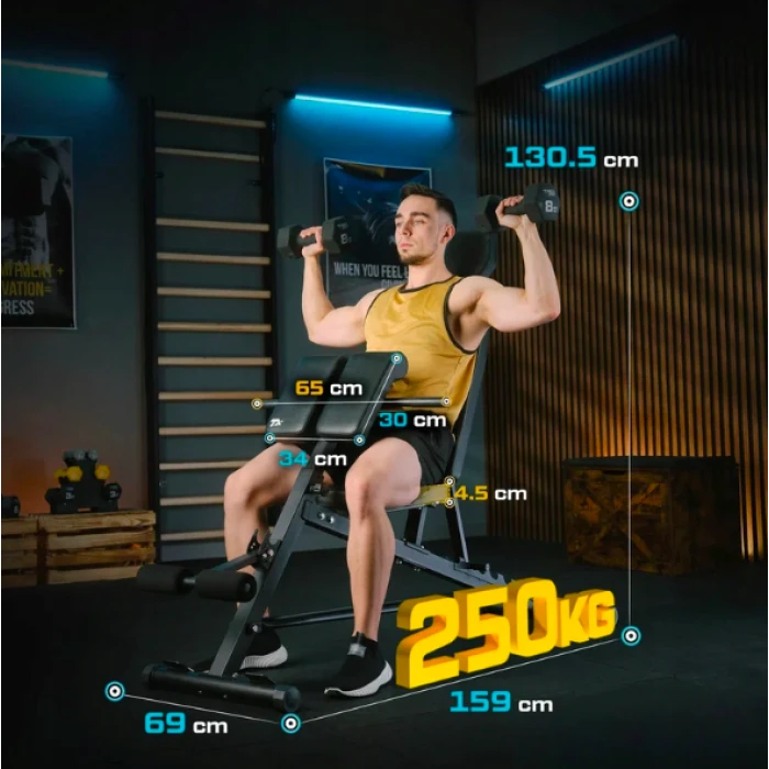 Скамейка тренировочная Trex Sport TX-200B с партой Скотта