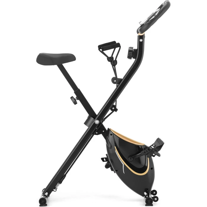 Велотренажер Gymtek FX600 магнитный складной с эспандерами золотой