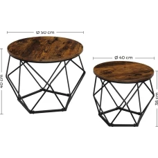 Комплект журнальних столиків Leobert Watson 2 шт в стилі Loft