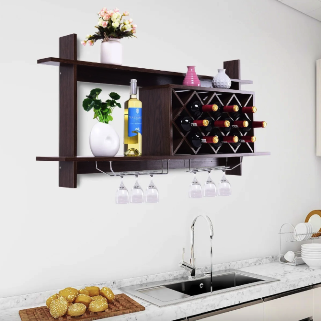 Настенная винная стойка Costway Kasta в стиле Loft