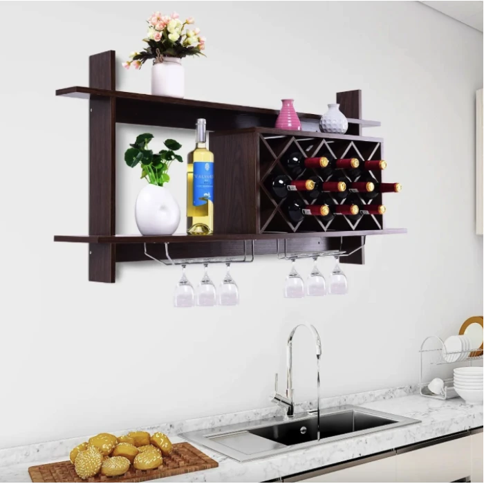 Настенная винная стойка Costway Kasta в стиле Loft