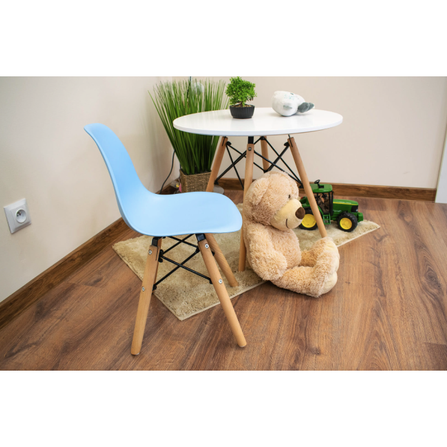 Детский стульчик Leobert Zubi со спинкой голубой