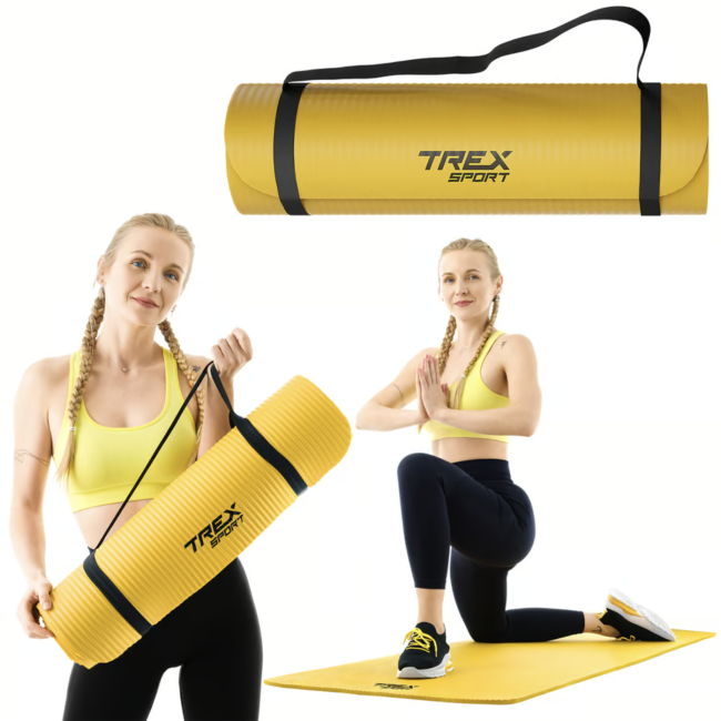 Коврик для йоги Trex Sport TX-018NGM NBR 1см 180х60 желтый
