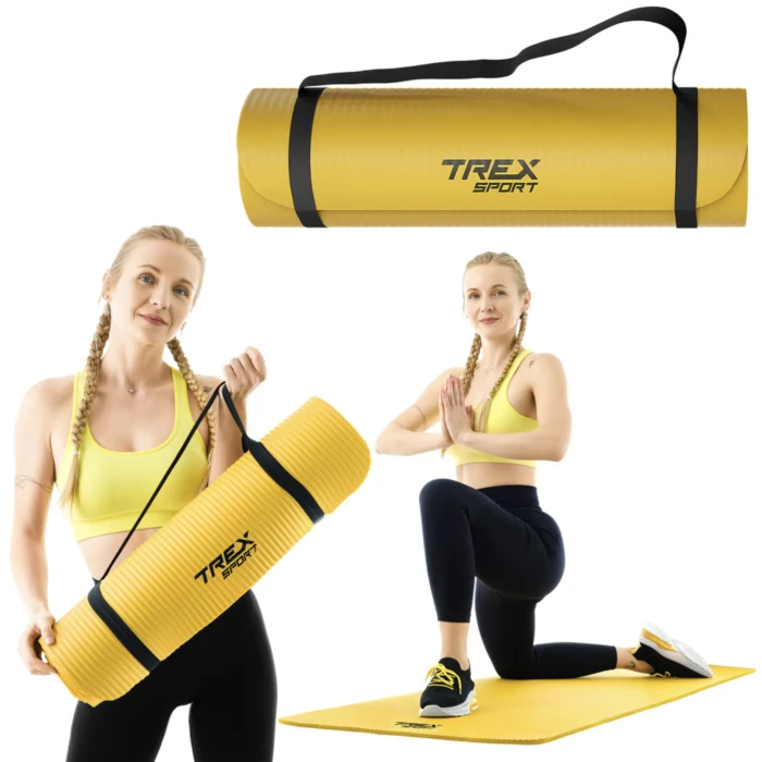 Коврик для йоги Trex Sport TX-018NGM NBR 1см 180х60 желтый