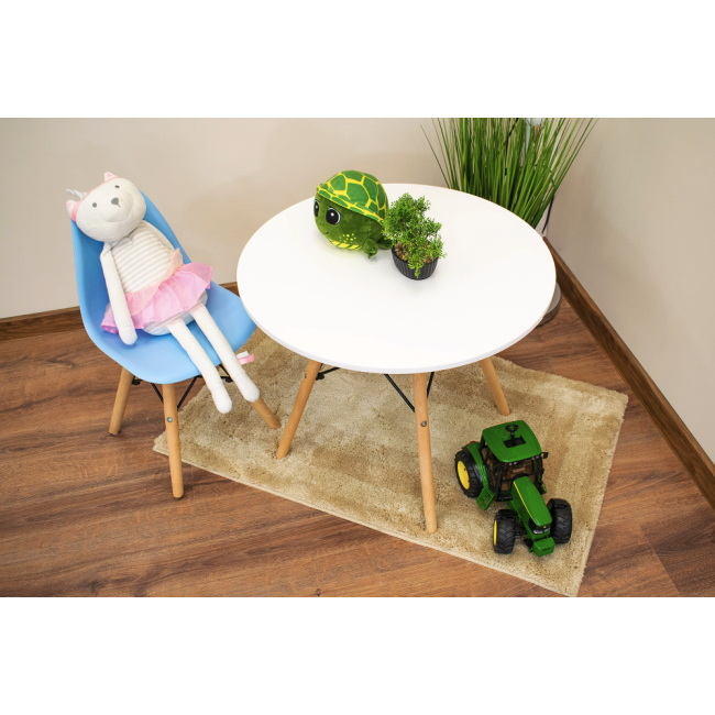 Детский стульчик Leobert Zubi со спинкой голубой