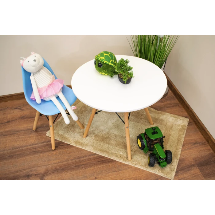 Дитячий стільчик Leobert Zubi зі спинкою блакитний