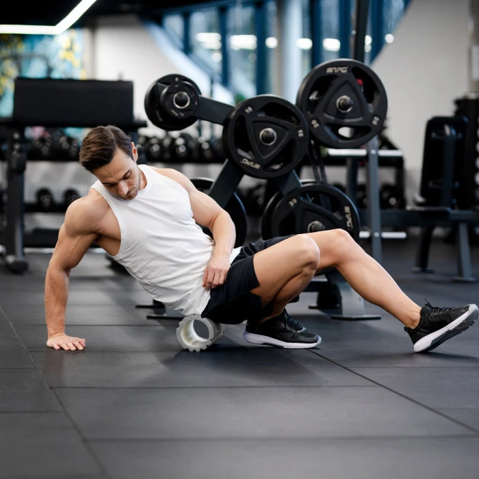 Масажний ролик Gymtek для йоги та фітнесу EVA 33*14см сірий