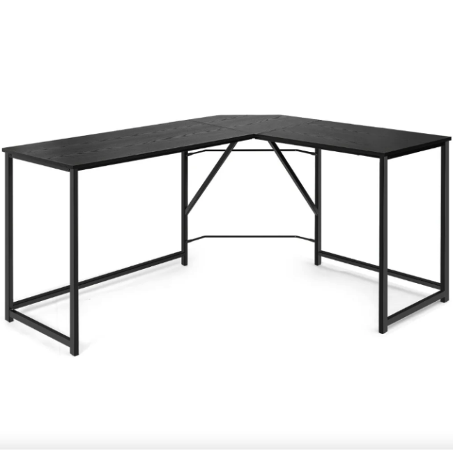 Компьютерный стол Costway Rubin L-образный в стиле Loft черный