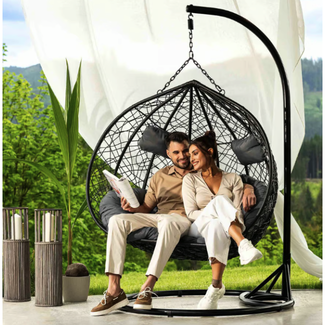 Підвісне крісло-кокон Di Volio Foggio двомісне чорний