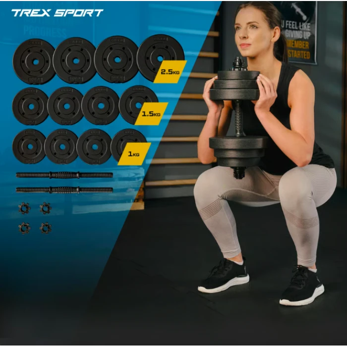 Гантелі композитні TREX Sport TX-010SK 2х10кг