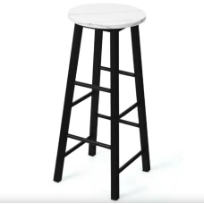 Комплект барних стільців Costway Eugad з підставкою для ніг білий