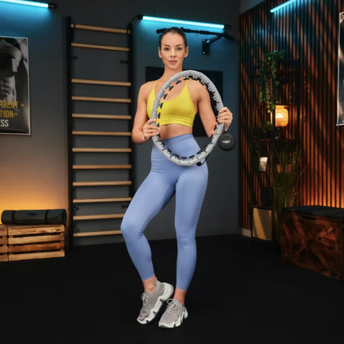 Хулахуп Trex Sport TX-010CHH массажный с утяжелителем серый