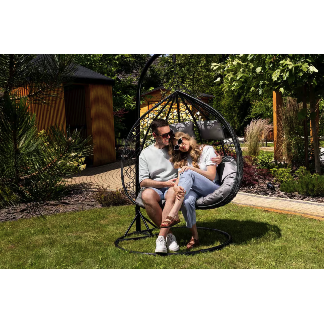 Підвісне крісло-кокон Di Volio Foggio двомісне чорний