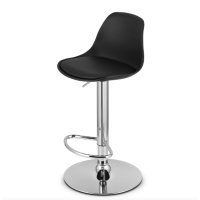 Барний стілець Leobert Hoga з спинкою чорний