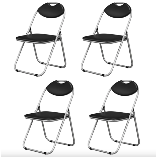 Комплект стільців складаних Costway Moro з переносною ручкою 4 штуки