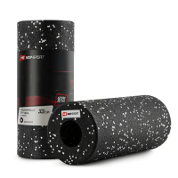 Роллер массажер (валик, ролик) гладкий Hop-Sport EPP 33см HS-P033YG черно-белый