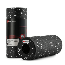 Роллер массажер (валик, ролик) гладкий Hop-Sport EPP 33см HS-P033YG черно-белый