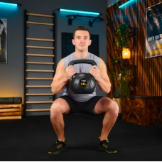 Гиря вінілова 16кг Trex Sport TX-016CKB чорний