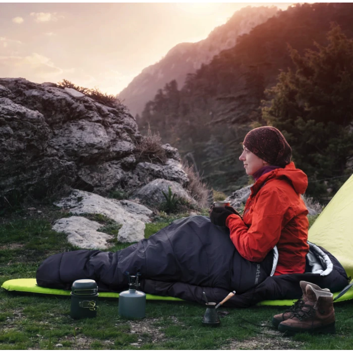 Спальний мішок кокон Outtec Mummy демісезон синій