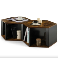 Комплект журнальных столиков Costway Neka шестиугольный