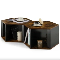 Комплект журнальных столиков Costway Neka шестиугольный