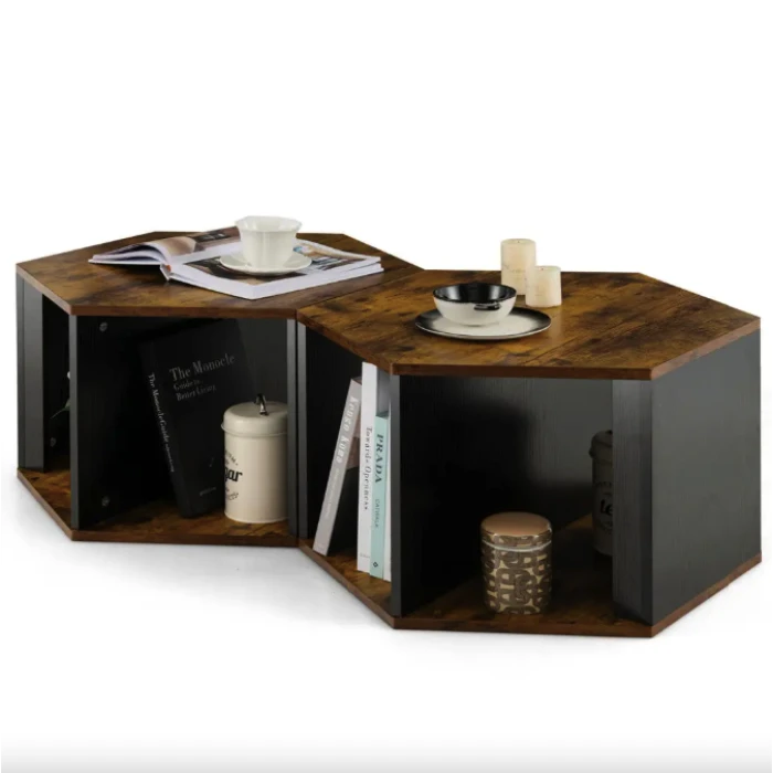 Комплект журнальных столиков Costway Neka шестиугольный