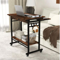 Компьютерный стол Costway Otto с выдвижной подставкой для клавиатуры