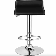 Комплект барных стульев Costway Forse экокожа с подставкой для ног черный