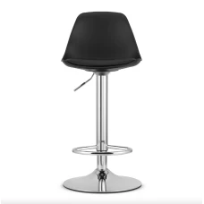 Барний стілець Leobert Hoga з спинкою чорний