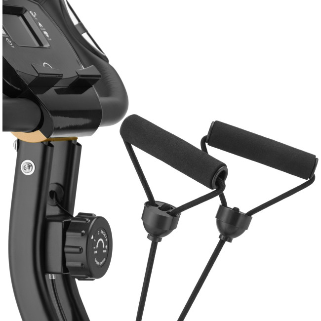 Велотренажер Gymtek FX600 магнитный складной с эспандерами золотой