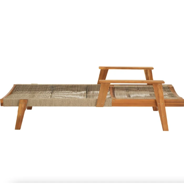 Садовый шезлонг Di Volio Alege из дерева бежевый.